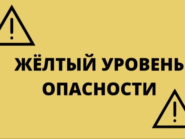 Ожидается «желтый» уровень опасности:.